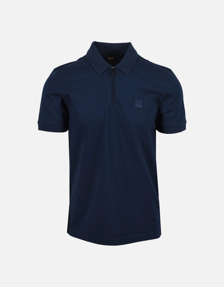 Boss Orange PASSERZIP POLO OPEN BLUE
