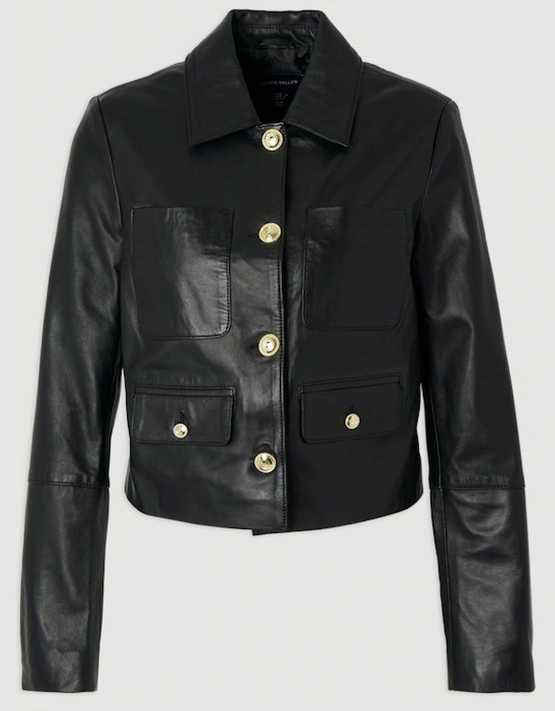Leather Pocket Tailored Jacket