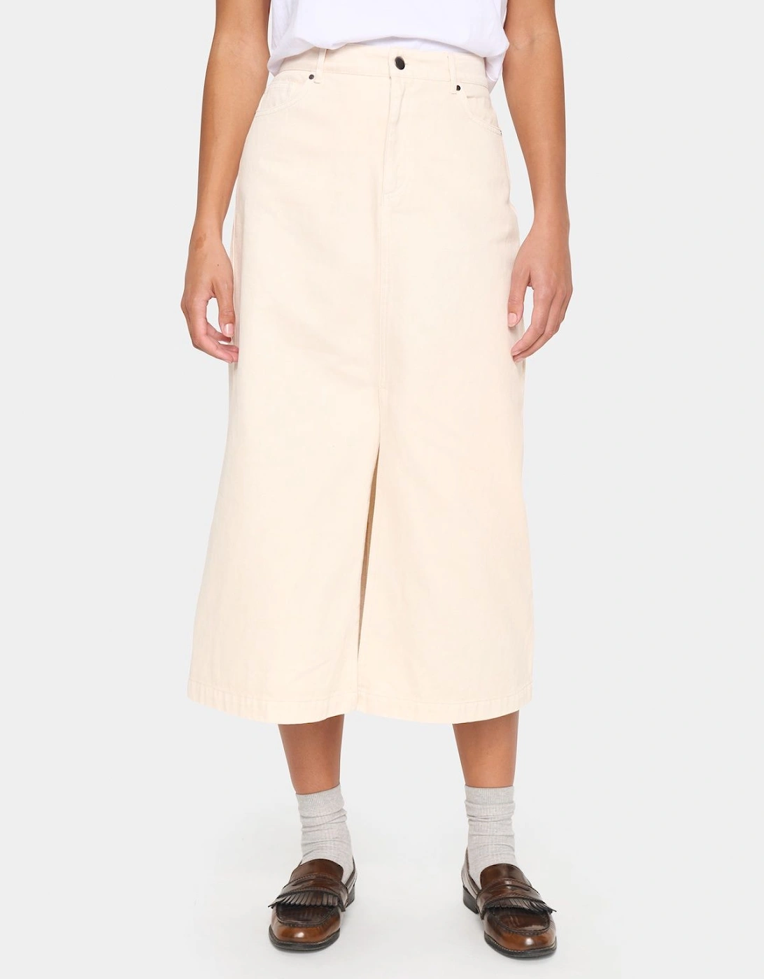 IluSZ High-waisted Dyed Denim Skirt, 2 of 1