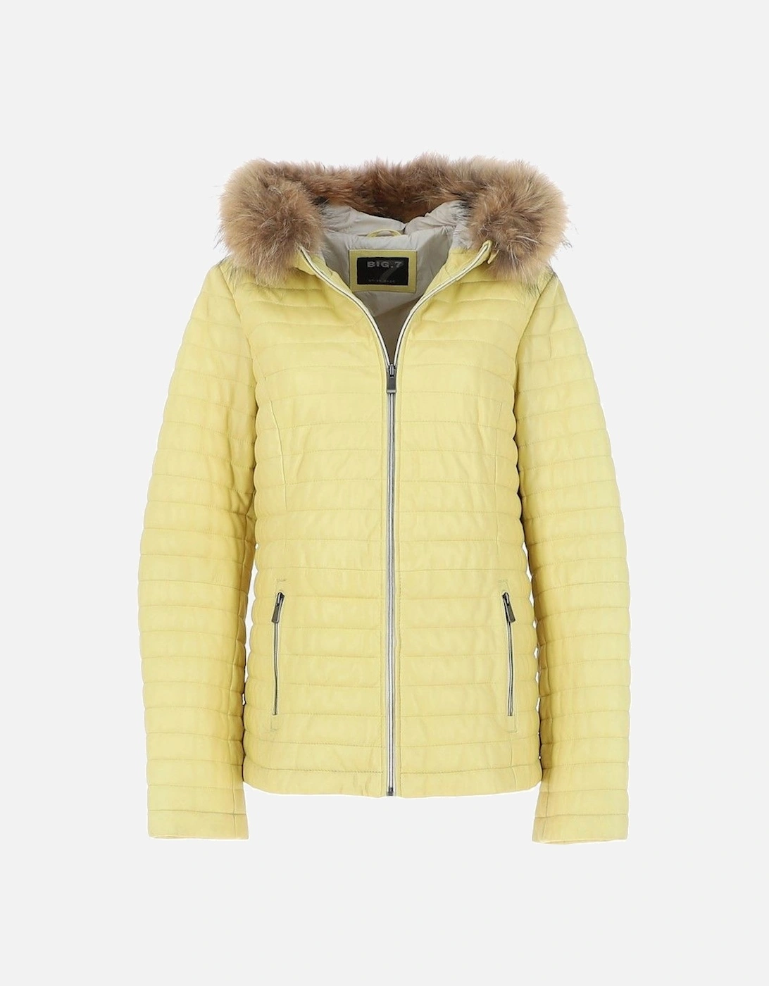 'Venezia' Fur Trim Hooded Real Leather Jacket, 2 of 1