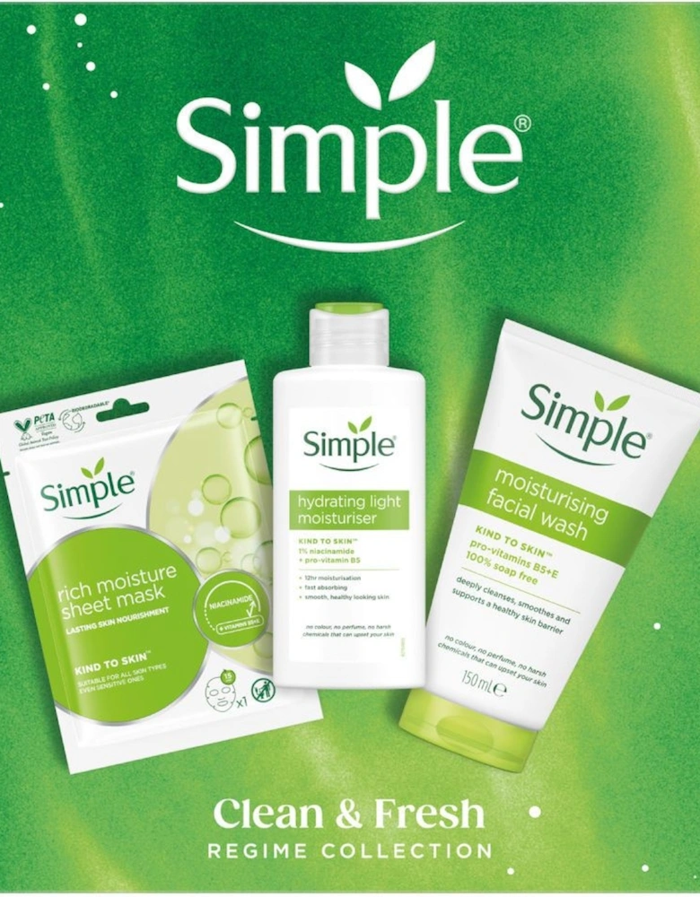 Clean & Fresh Regime Face Wash Mask Moisturiser 'Gift Set' Skincare