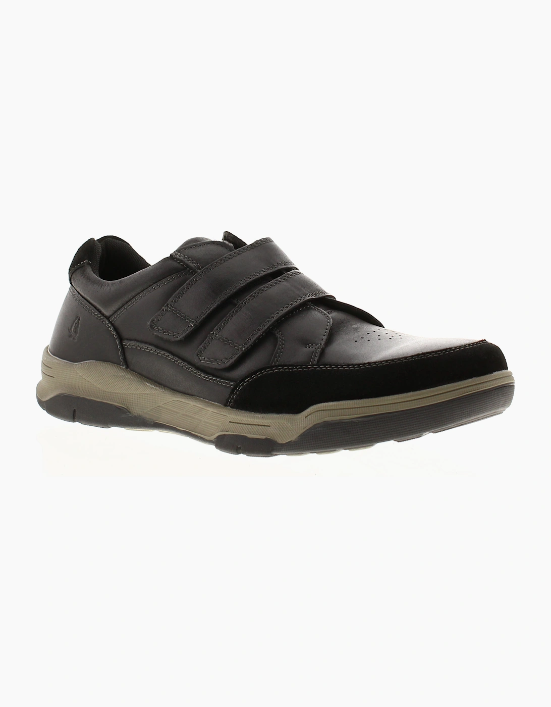 Hush Puppies Men's Hush Puppies Mens Shoes Casual Fabian Double Strap Leather Touch Fastening black