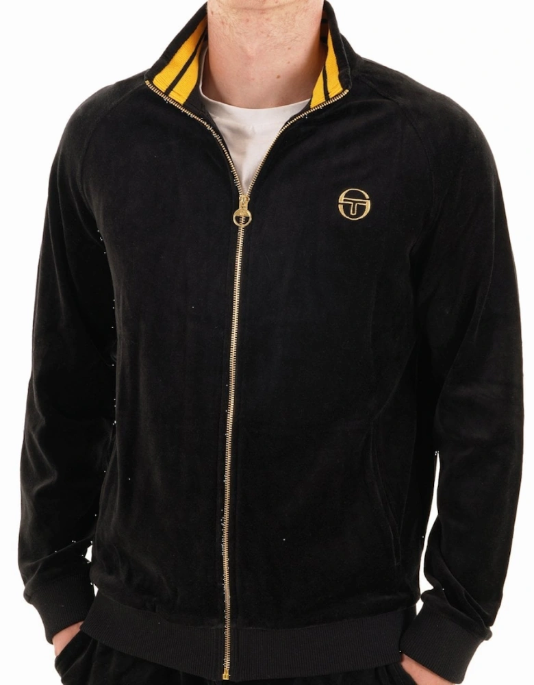 Court Velour Track Top - Black