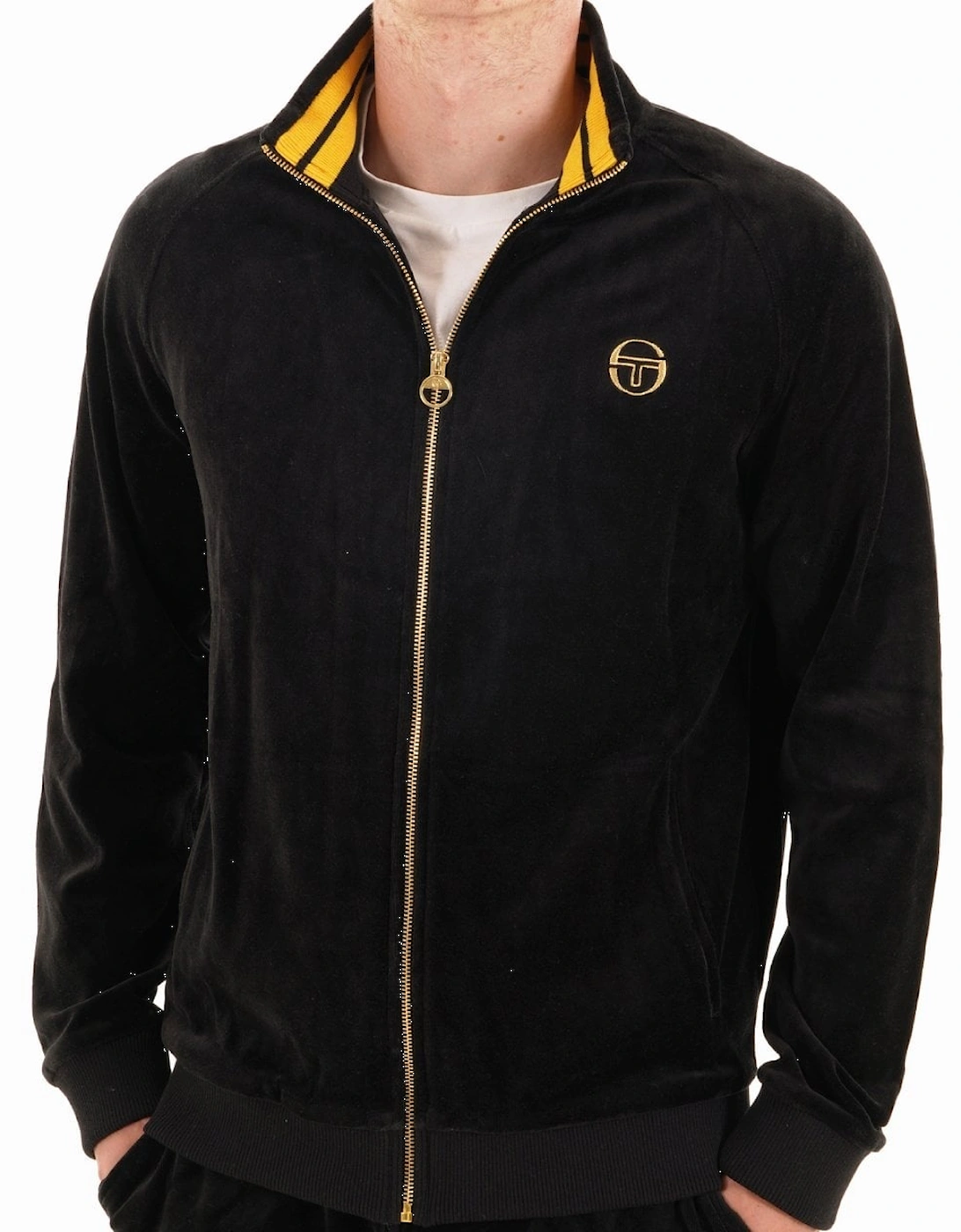 Court Velour Track Top - Black