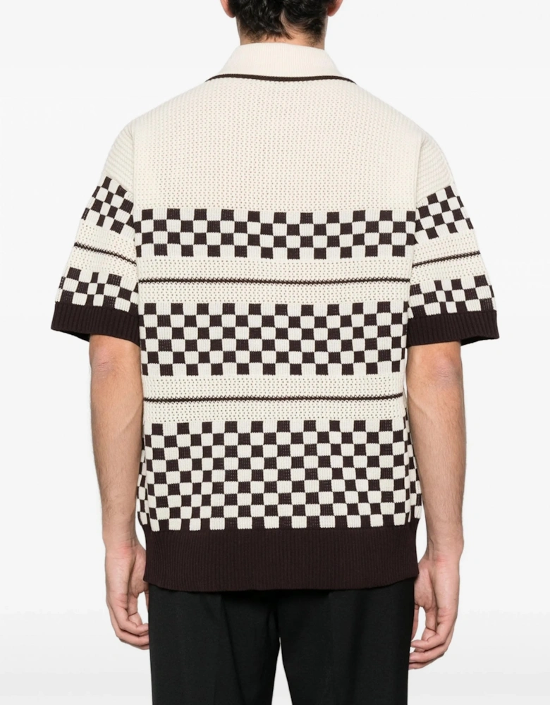 CHECKERED MESH SHIRT