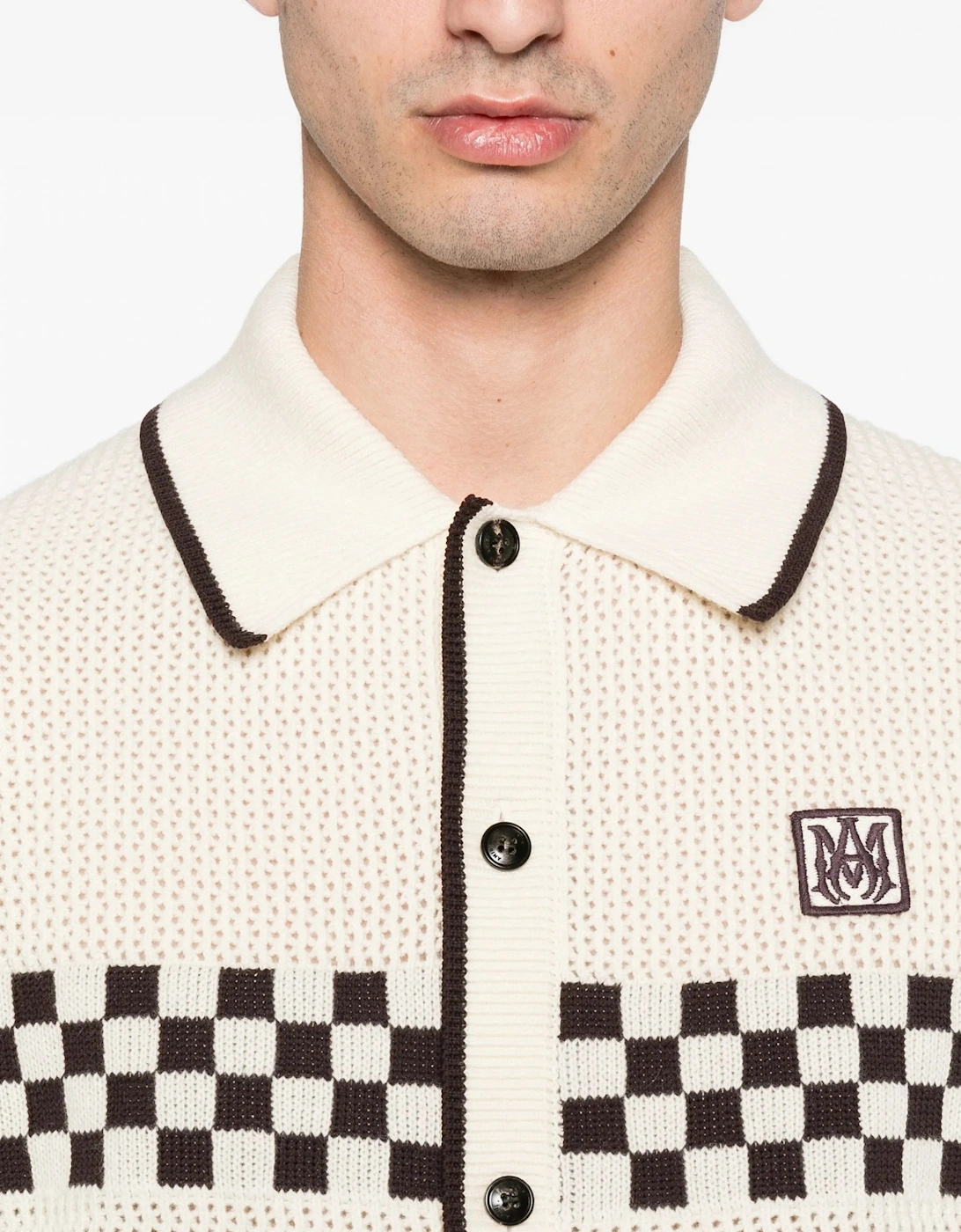 CHECKERED MESH SHIRT