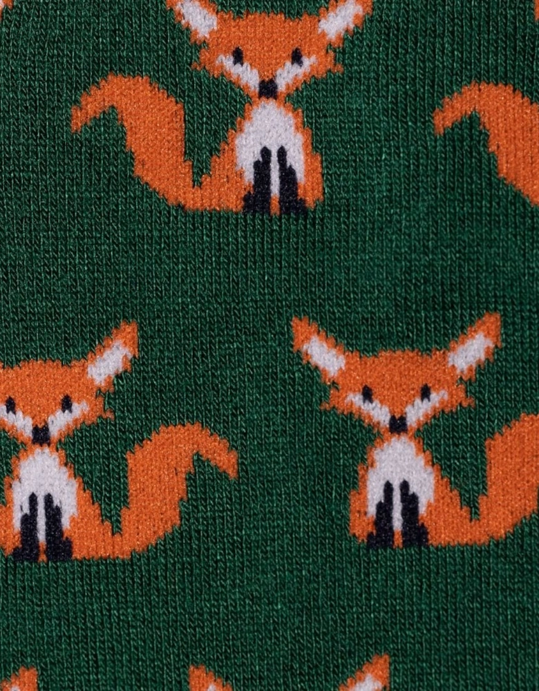 Mr Fox Women's Bamboo Socks, Green