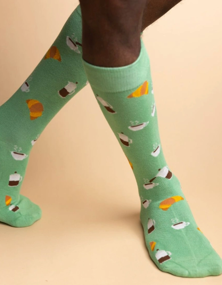 Coffee Bamboo Socks, Green