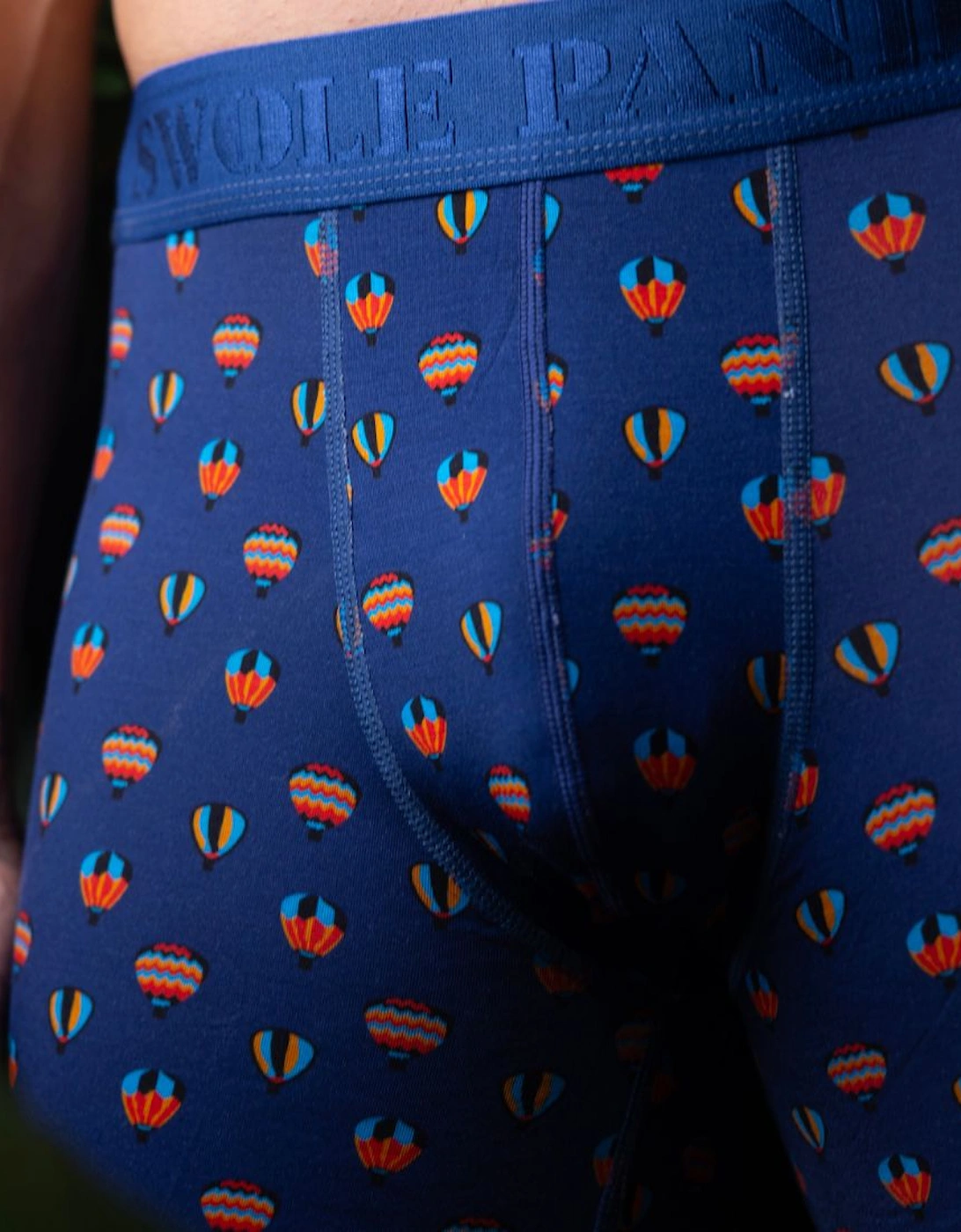 Hot Air Balloons Bamboo Boxer Brief, Blue