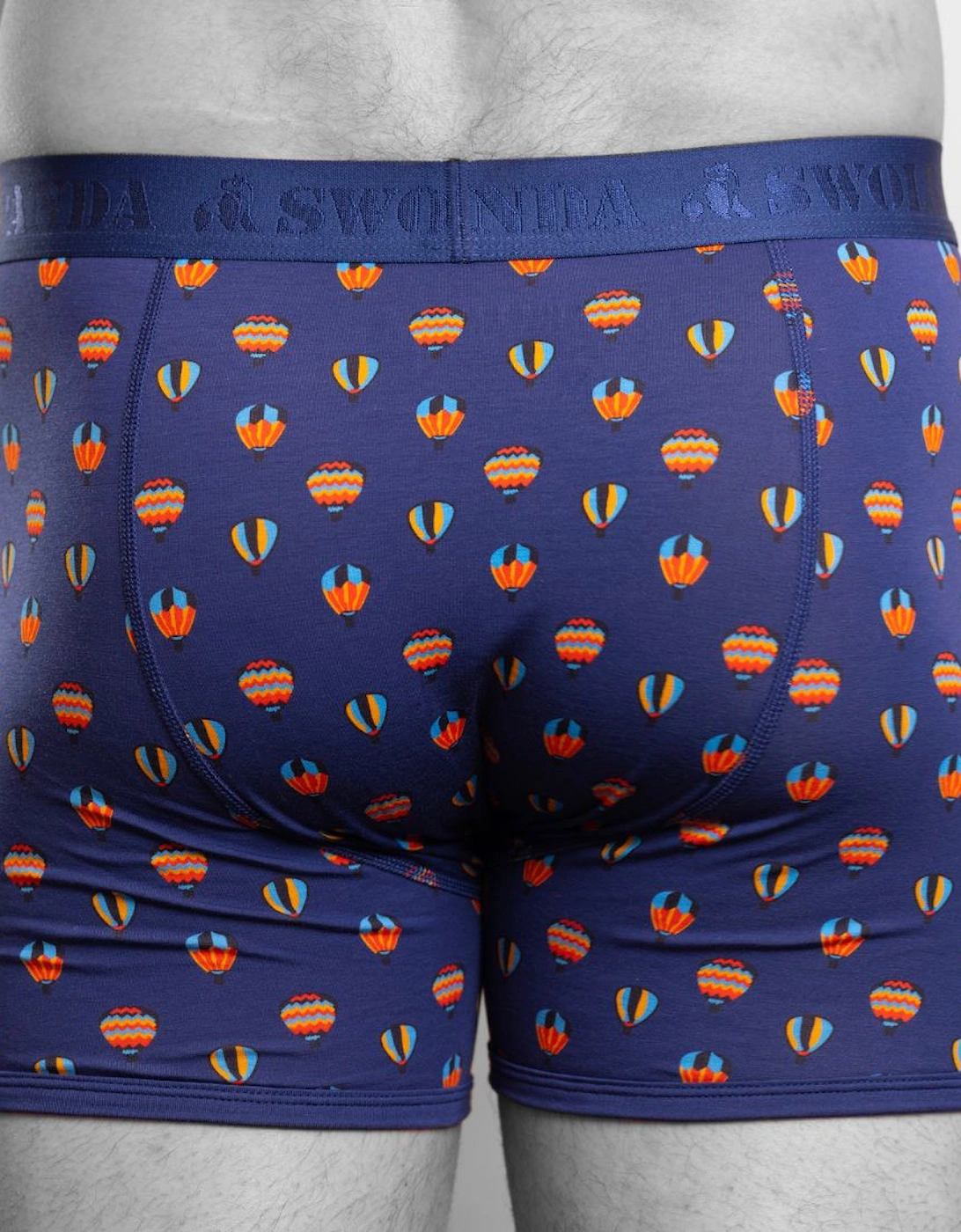 Hot Air Balloons Bamboo Boxer Brief, Blue