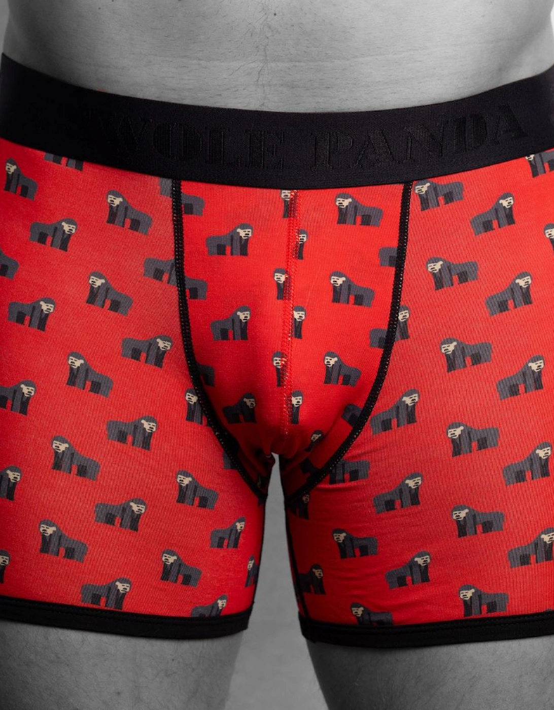 Gorillas Bamboo Boxer Brief, Red/black, 6 of 5
