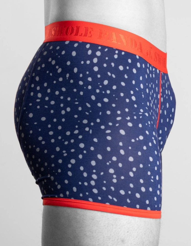 Grey Spots Bamboo Boxer Brief, Blue/orange