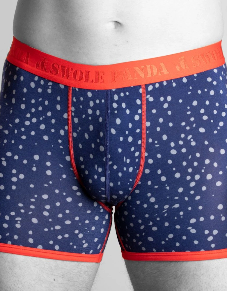 Grey Spots Bamboo Boxer Brief, Blue/orange