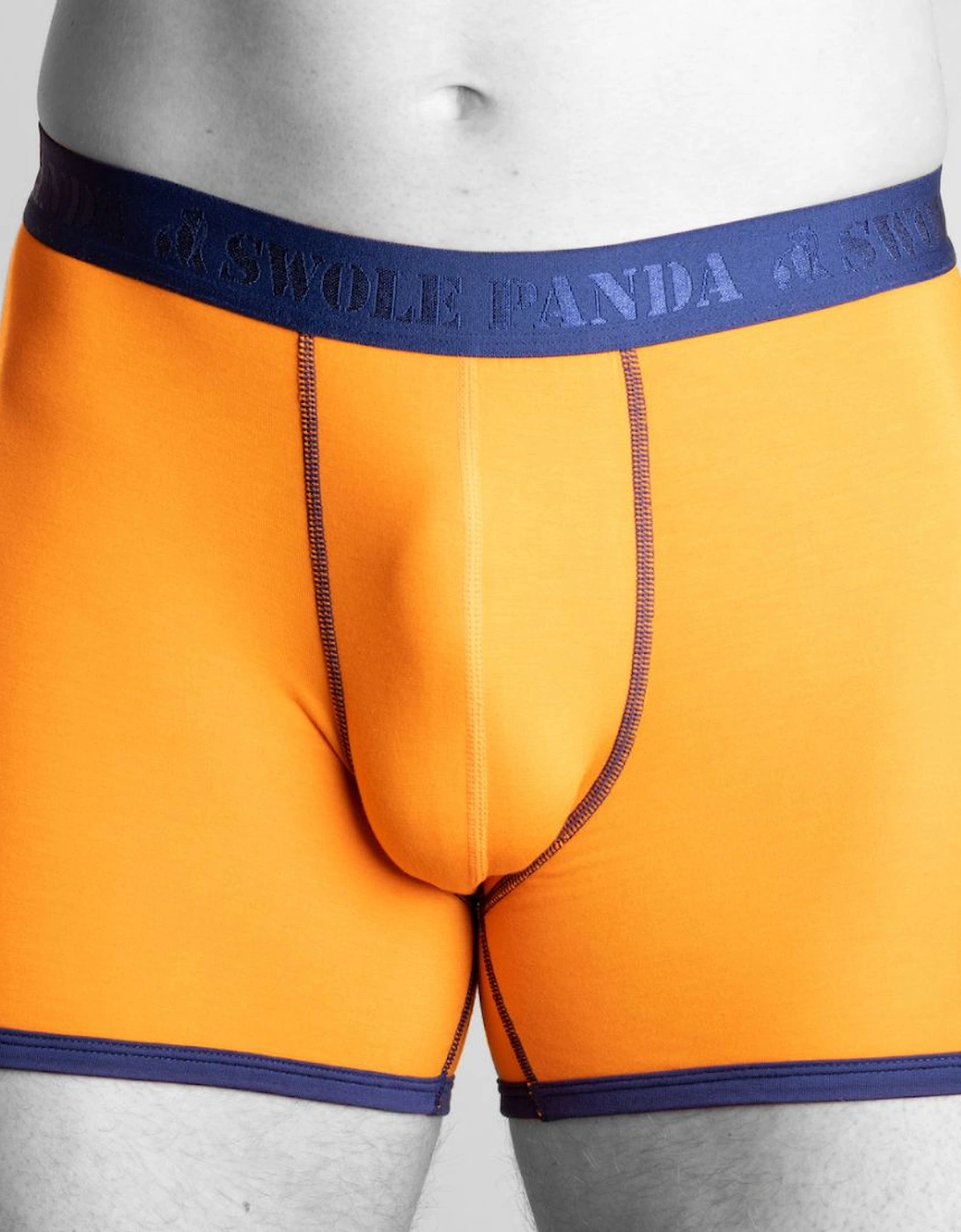 Bamboo Boxer Brief, Orange/blue, 4 of 3