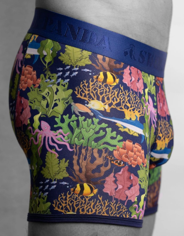 Marine Bamboo Boxer Brief in Multicolour/blue
