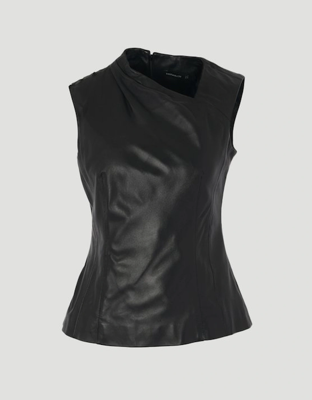 Leather Drape Top