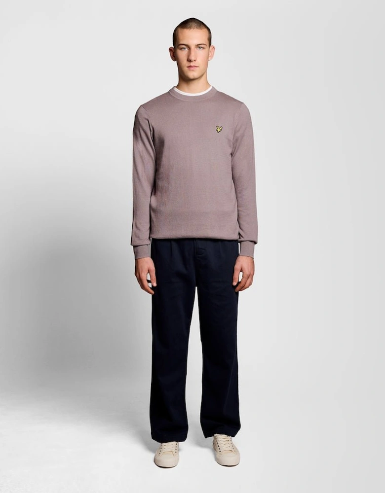 Cotton Merino Crew Neck Jumper