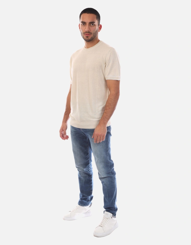 H-Jiovanni Short Sleeve Tipped Sweater