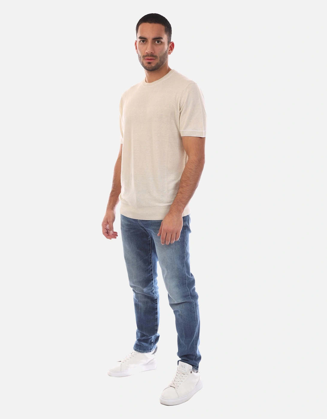 H-Jiovanni Short Sleeve Tipped Sweater