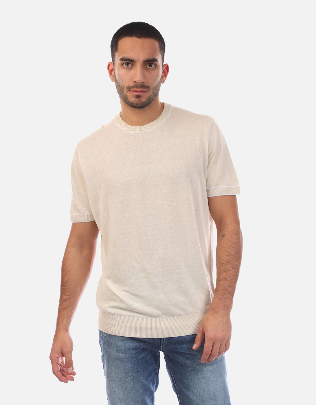 H-Jiovanni Short Sleeve Tipped Sweater