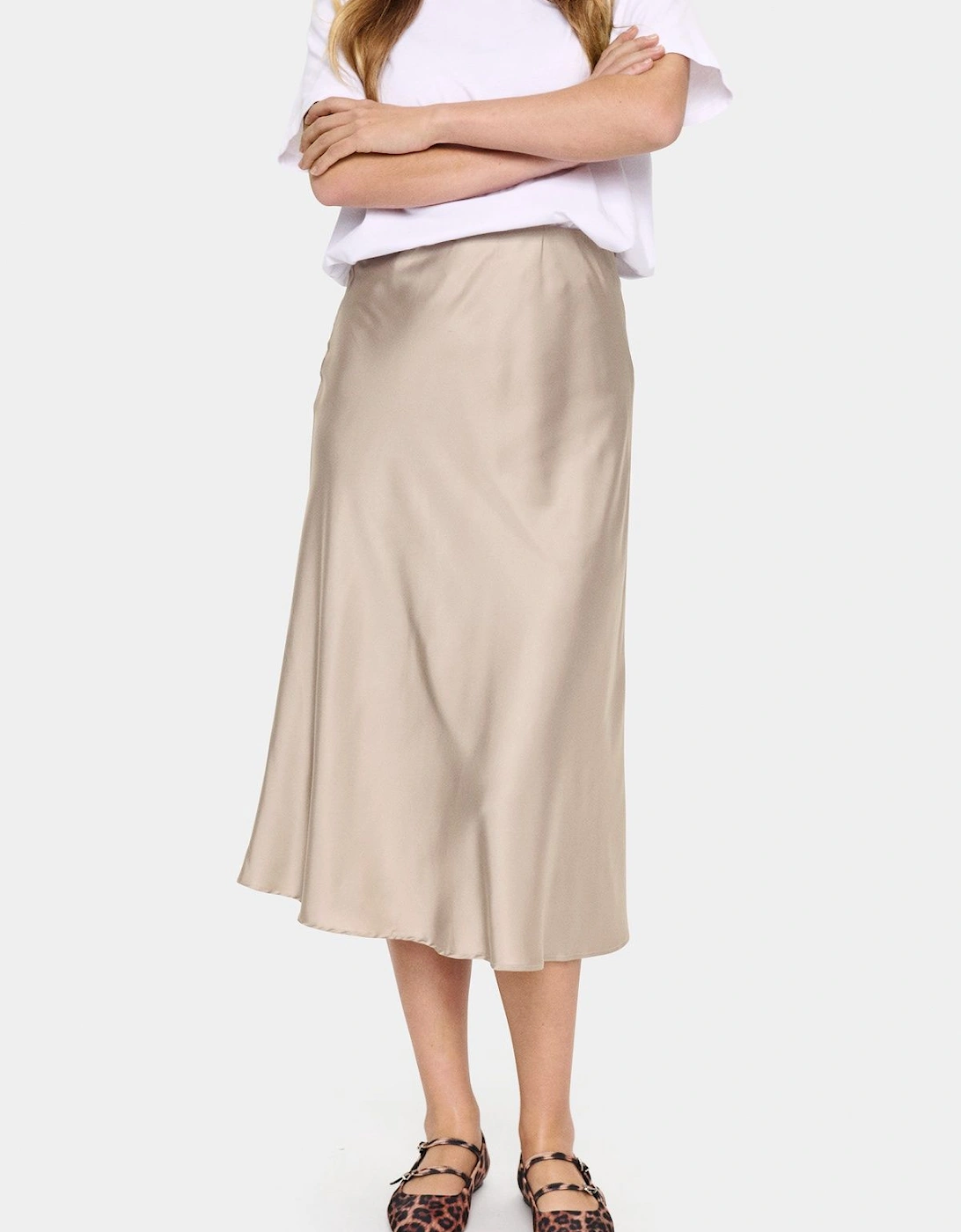 Disa Midi A-line Elastic Waist Skirt, 2 of 1