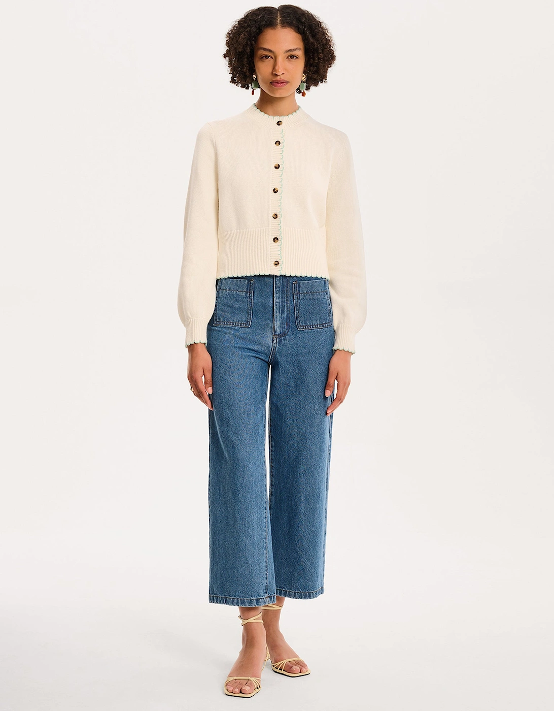 Flynn Cardigan in Cream, 6 of 5