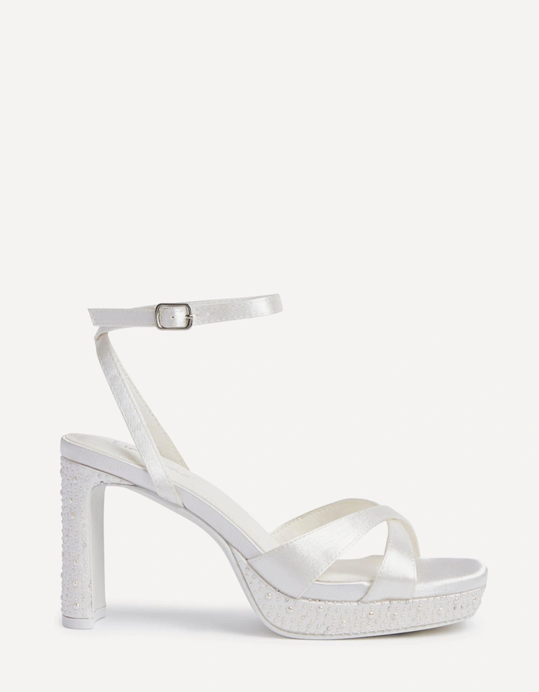 Romantica Bridal Ivory Satin Platform Heel