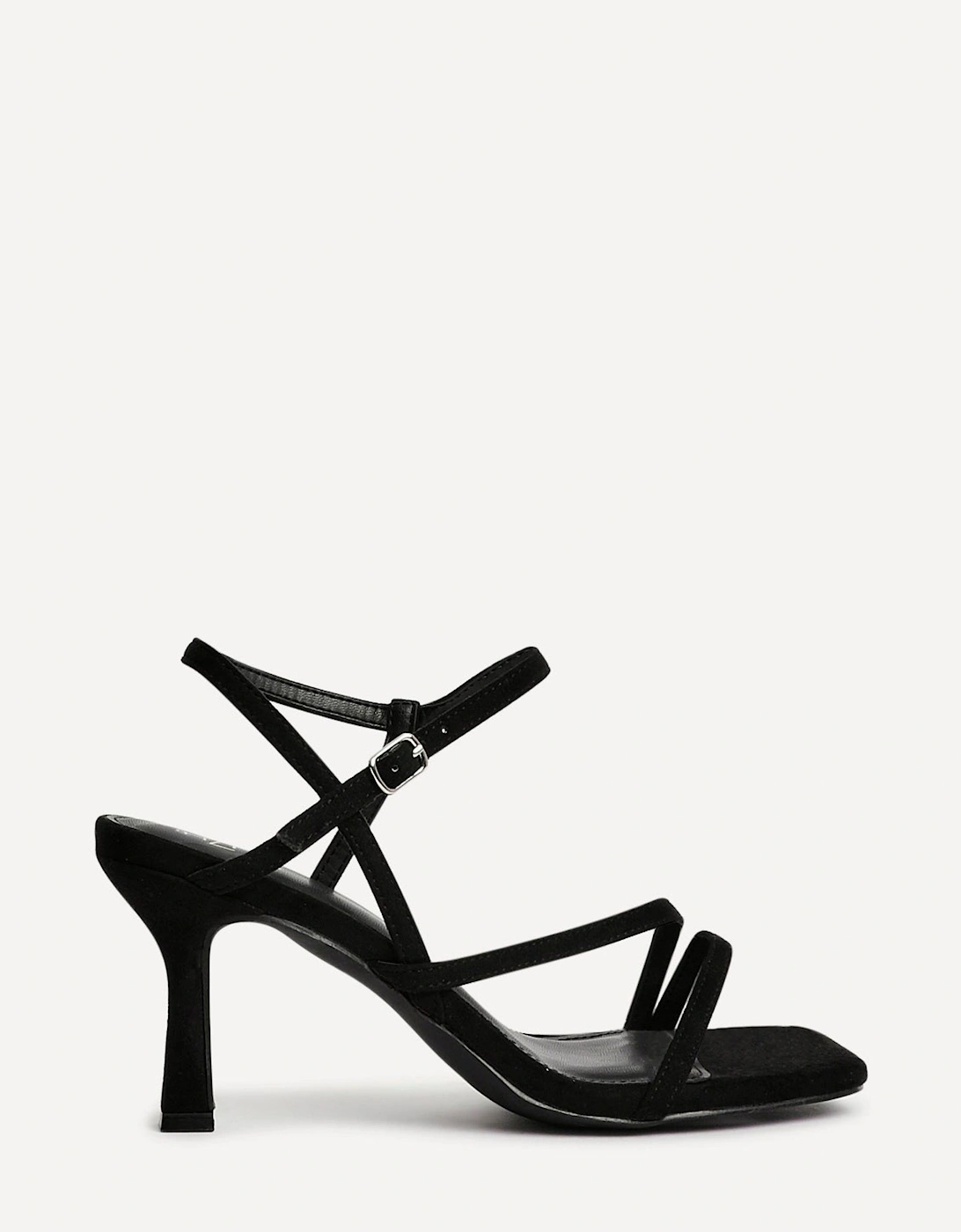 Nicole Black Faux Suede Strappy Heels, 2 of 1