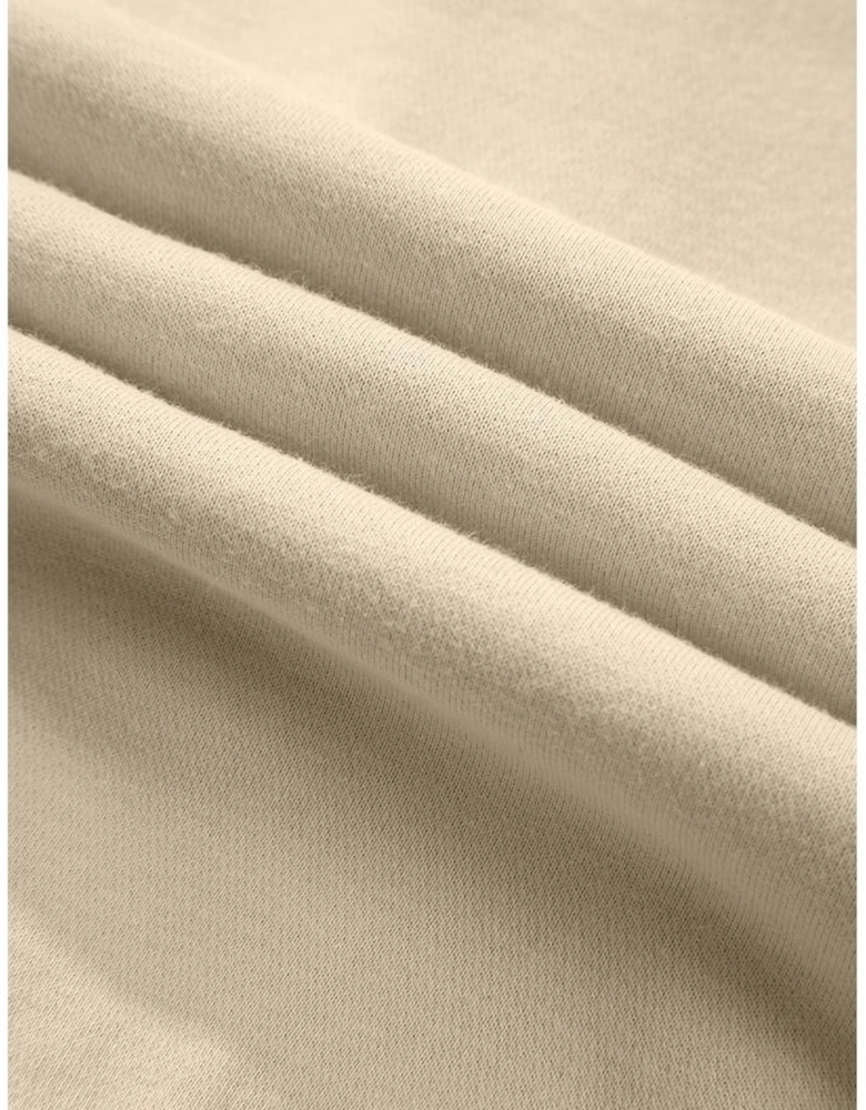 Parchment Solid Color Hoodie and High Waist Pants Two Piece Activewear