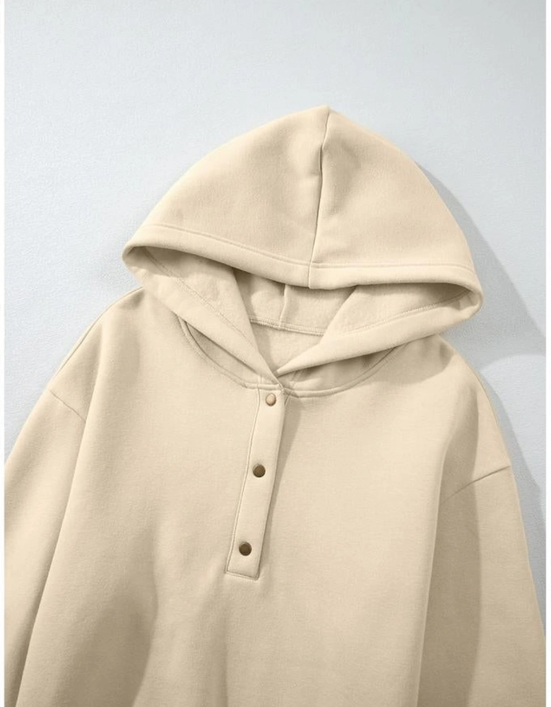 Parchment Solid Color Hoodie and High Waist Pants Two Piece Activewear