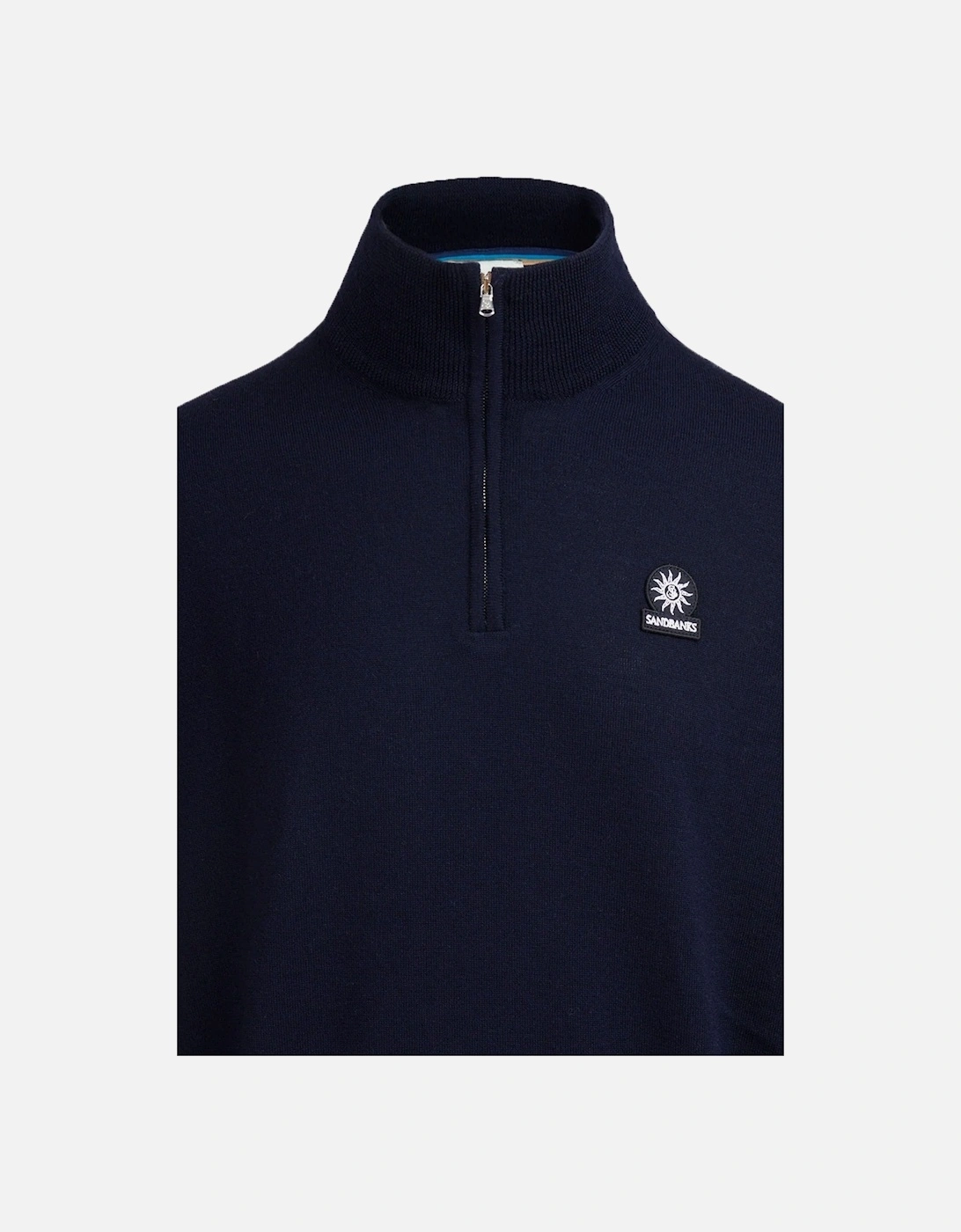Quarter Zip Merino Knitwear Navy