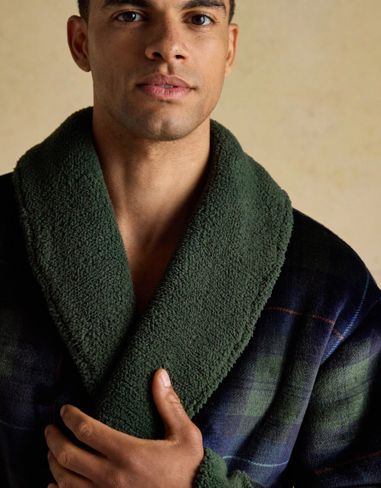MONTAGUE Mens Robe Green/Navy
