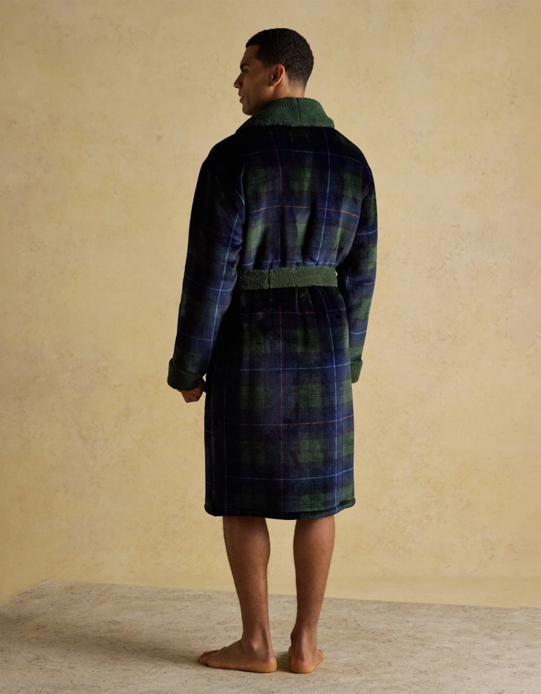MONTAGUE Mens Robe Green/Navy