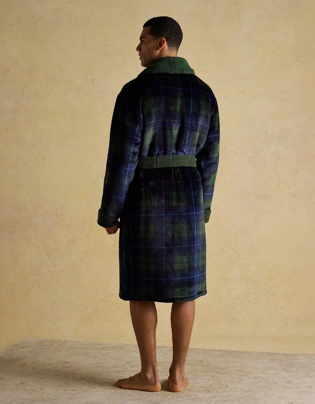 MONTAGUE Mens Robe Green/Navy