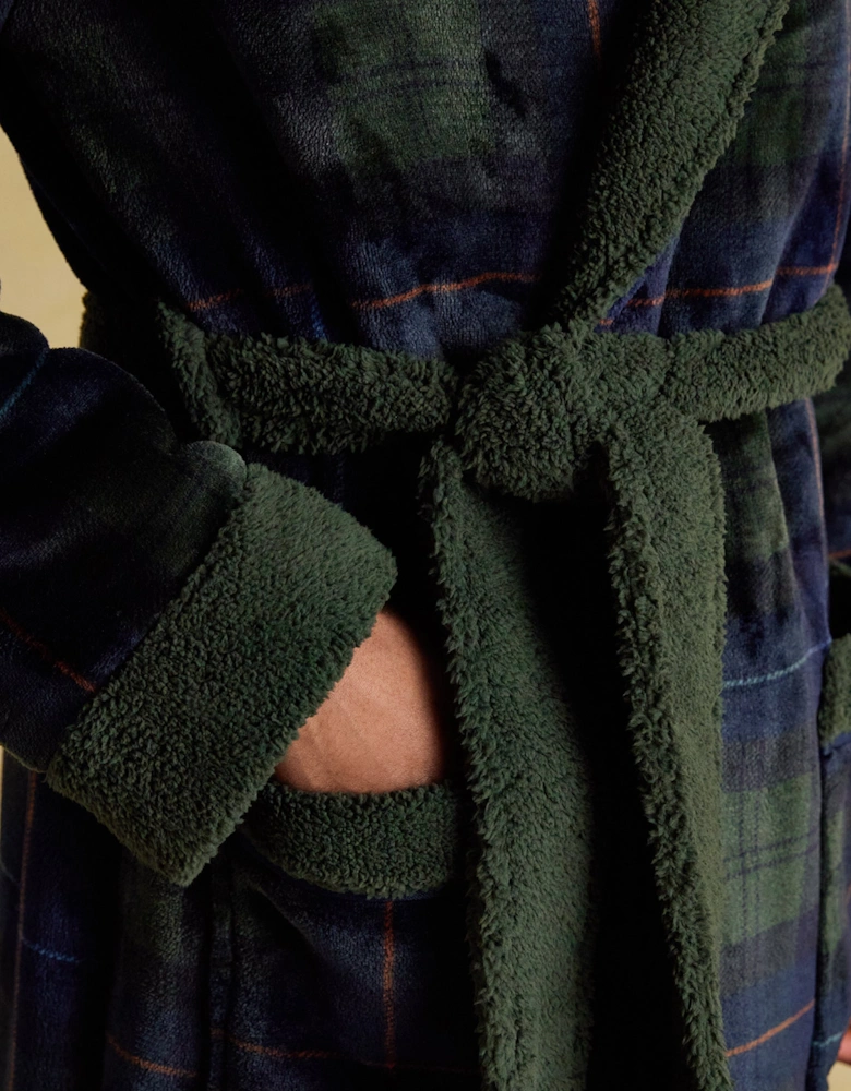 MONTAGUE Mens Robe Green/Navy