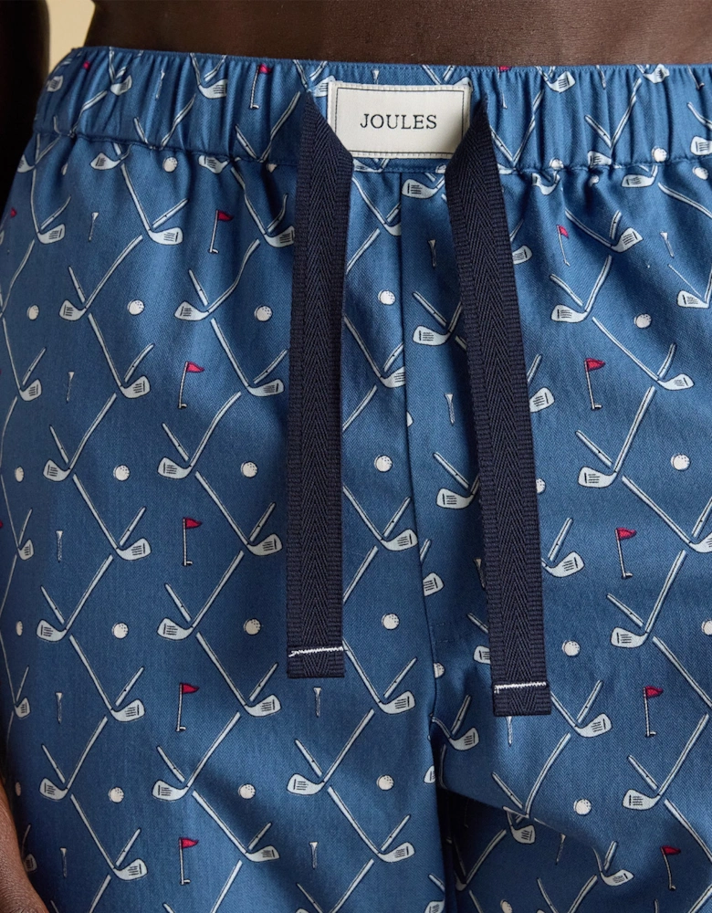 DOZER Mens Pyjama Bottoms Blue