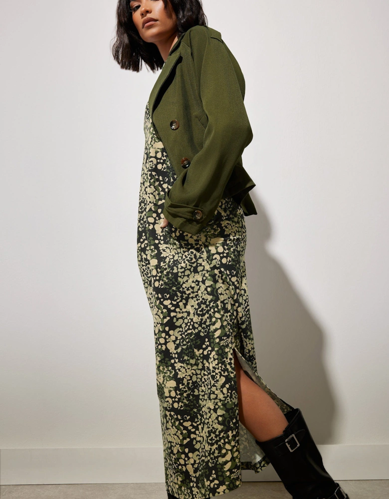 Petite Animal Long Sleeve T-Shirt Dress