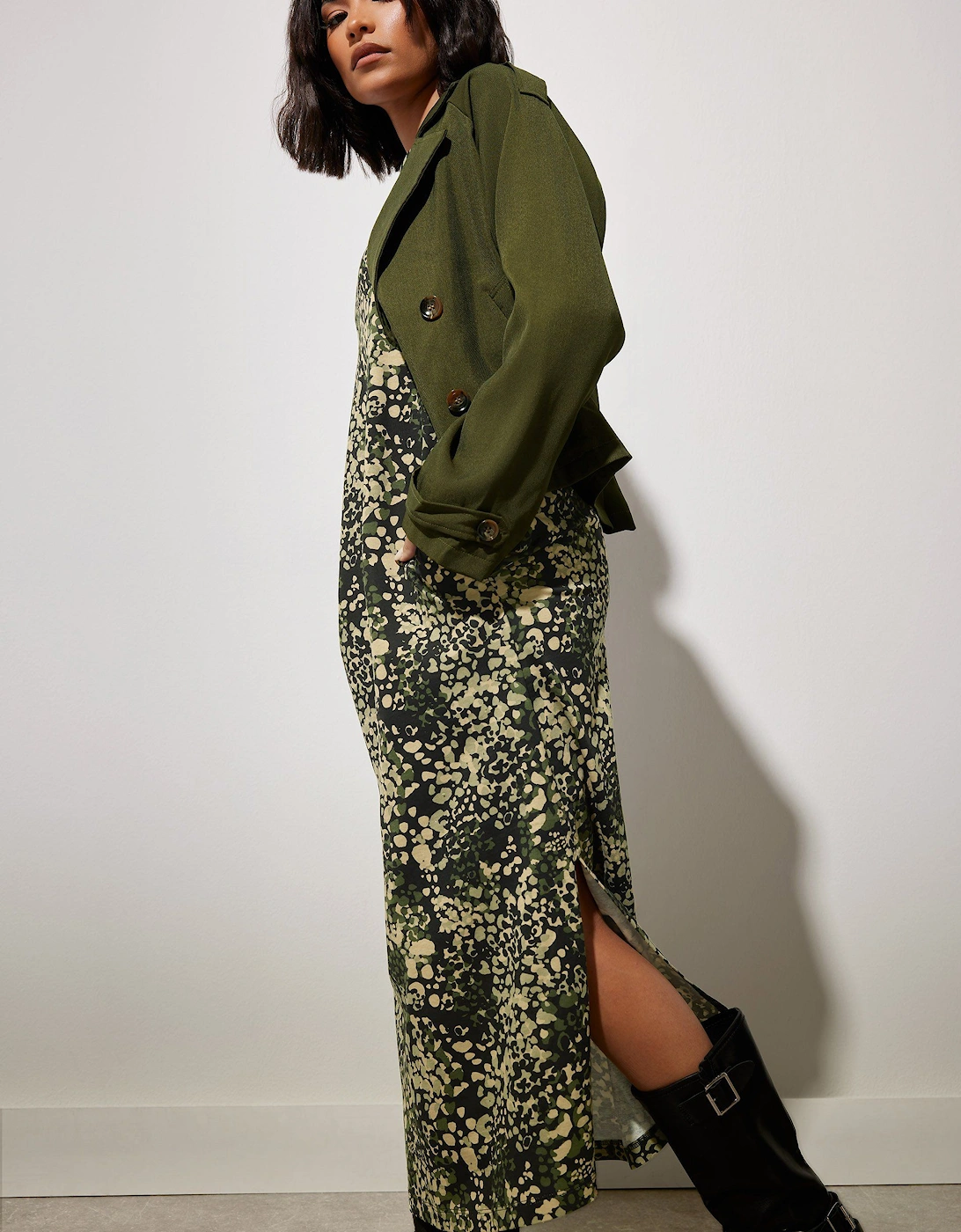 Petite Animal Long Sleeve T-Shirt Dress, 2 of 1