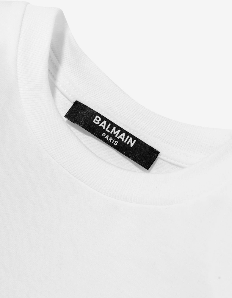 Girls Logo Tape Colourblock Dress in Black