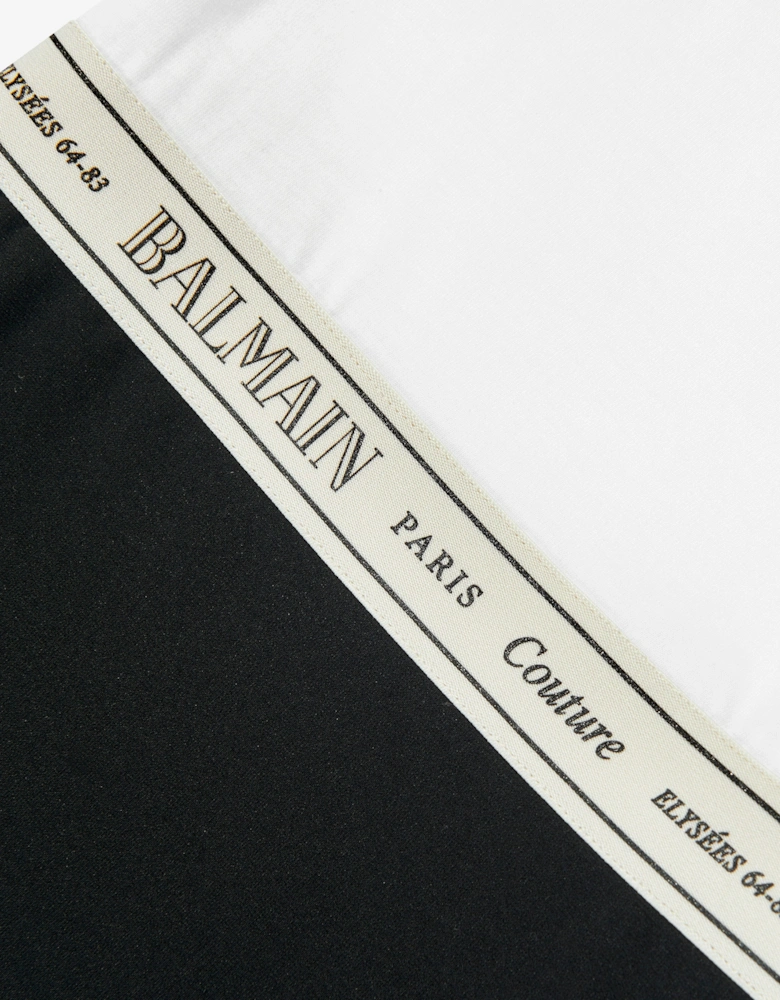 Girls Logo Tape Colourblock Dress in Black