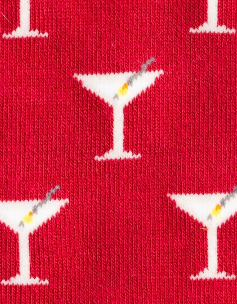 Martini Women's Bamboo Socks, Red