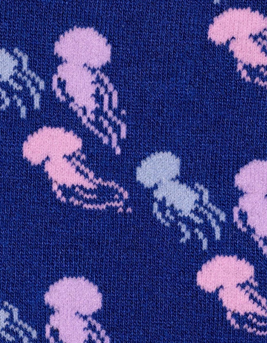 Jellyfish Women's Bamboo Socks, Royal Blue