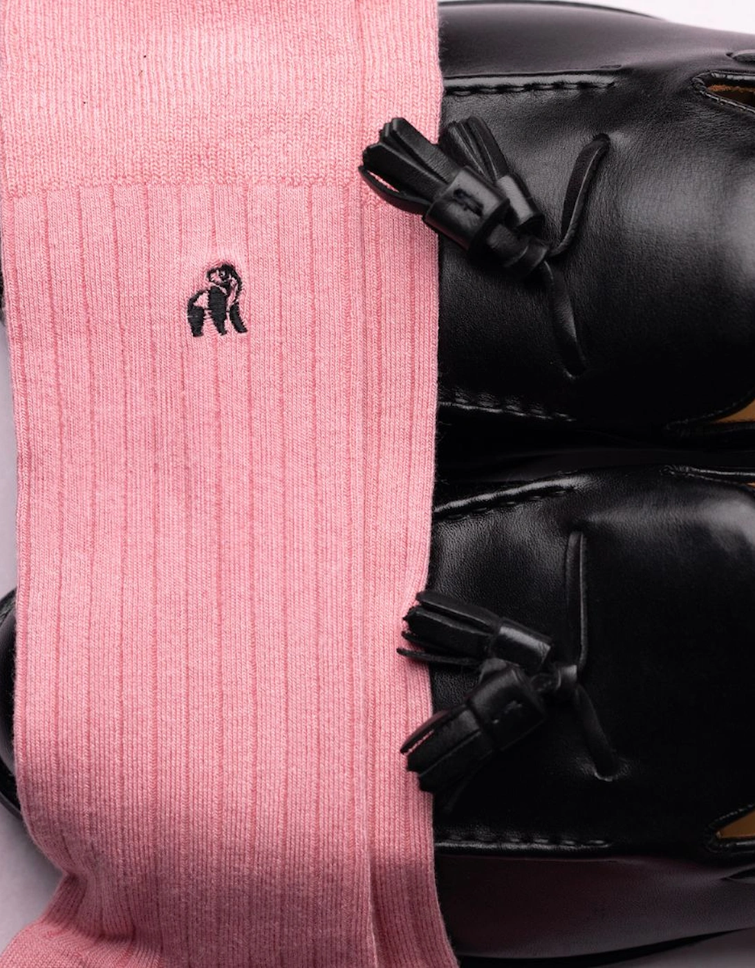 Ribbed Bamboo Socks, Light Pink