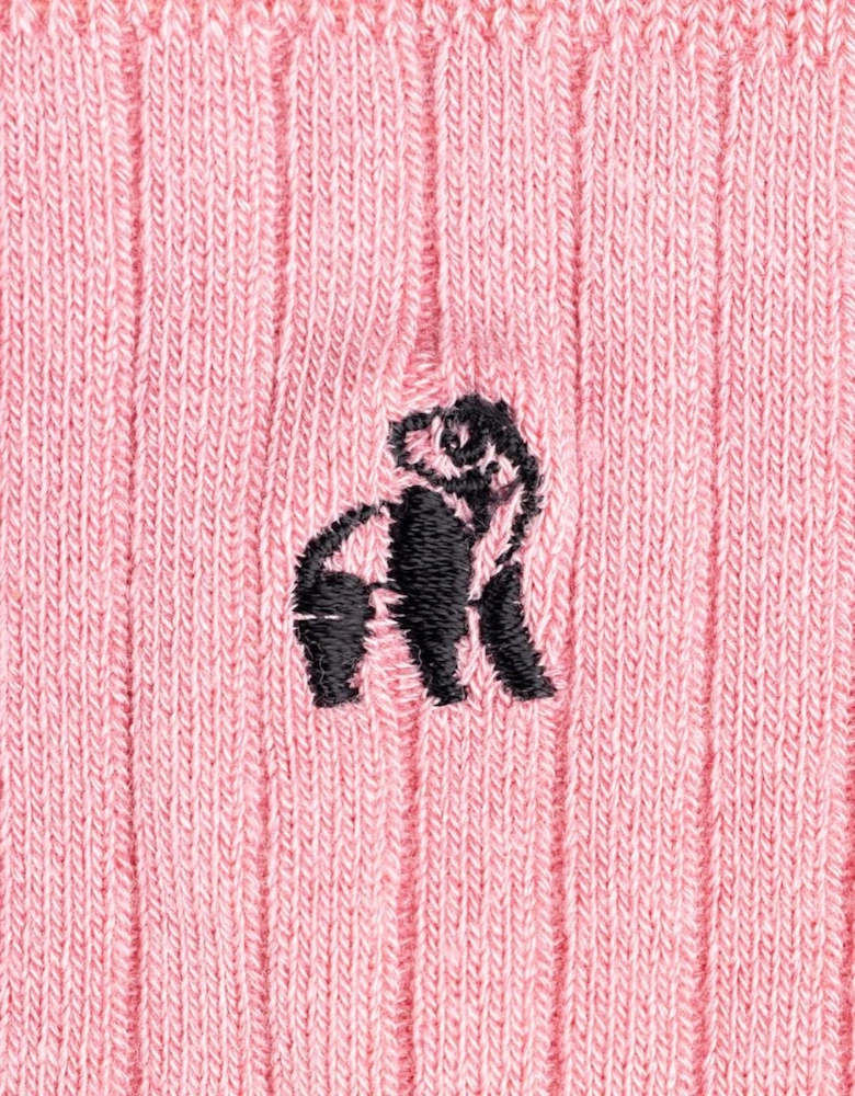 Ribbed Bamboo Socks, Light Pink