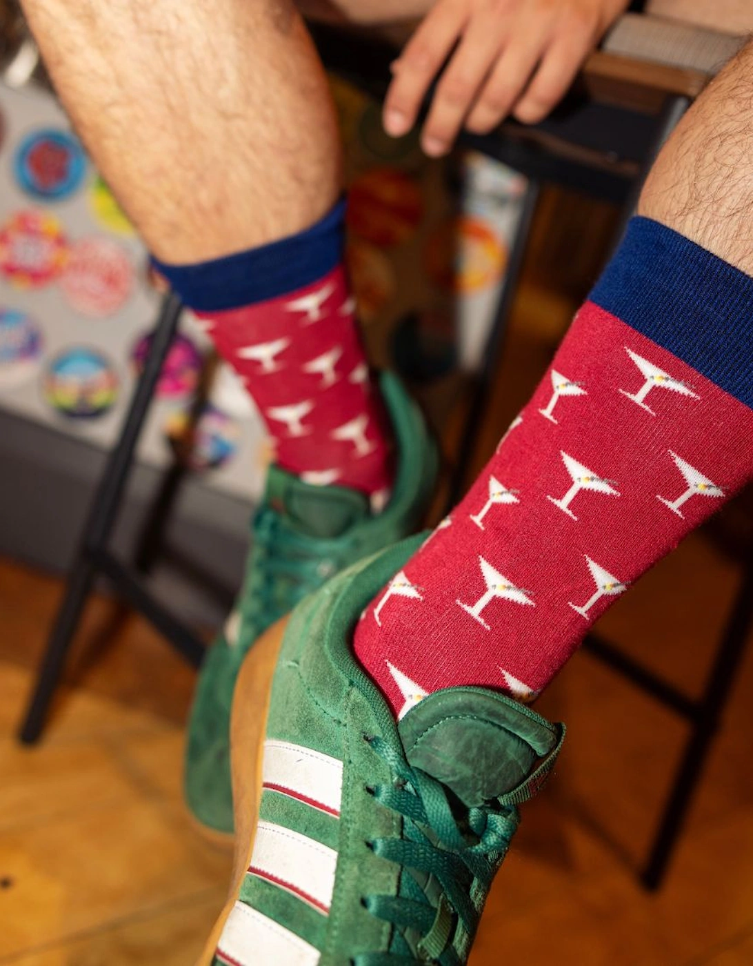 Martini Bamboo Socks, Red