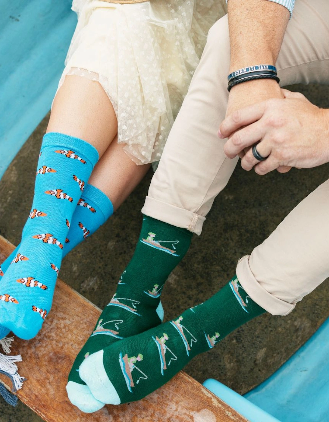 Clown Fish Women's Bamboo Socks, Sky Blue