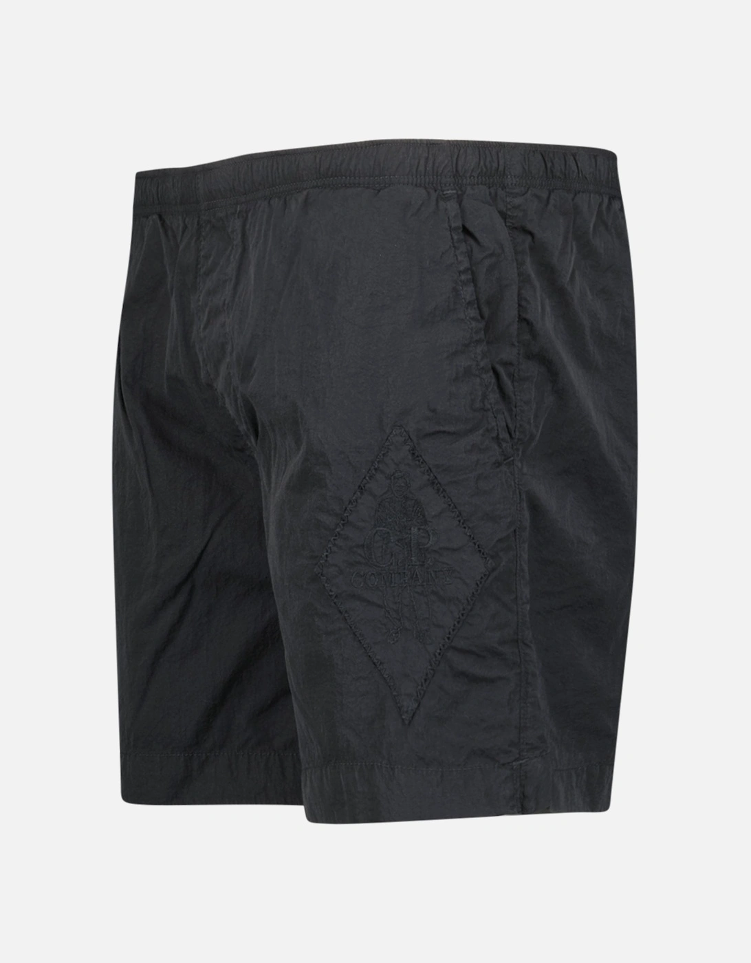 Black Logo-Embroidered Swim Shorts