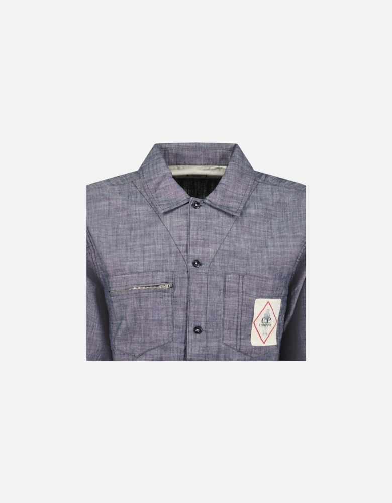 Denim Chambray Long-Sleeve Shirt