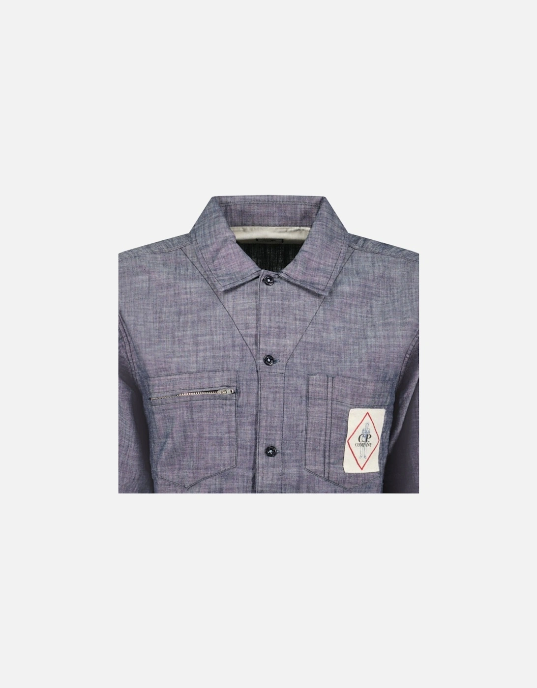 Denim Chambray Long-Sleeve Shirt