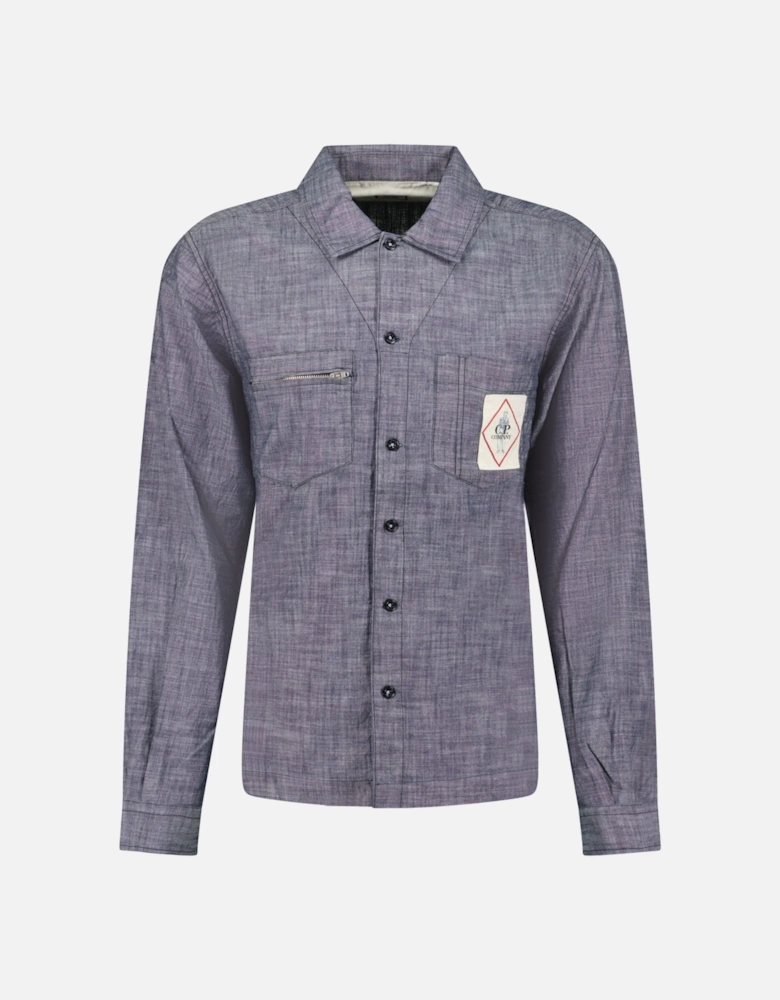 Denim Chambray Long-Sleeve Shirt